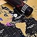 MyNewLands Gold Scratch Off World Map Wall Poster with US States and Flags, 17x24 inches, Includes Pins, Buttons and Scratcher, Glossy Finish, Black with Vibrant Colors