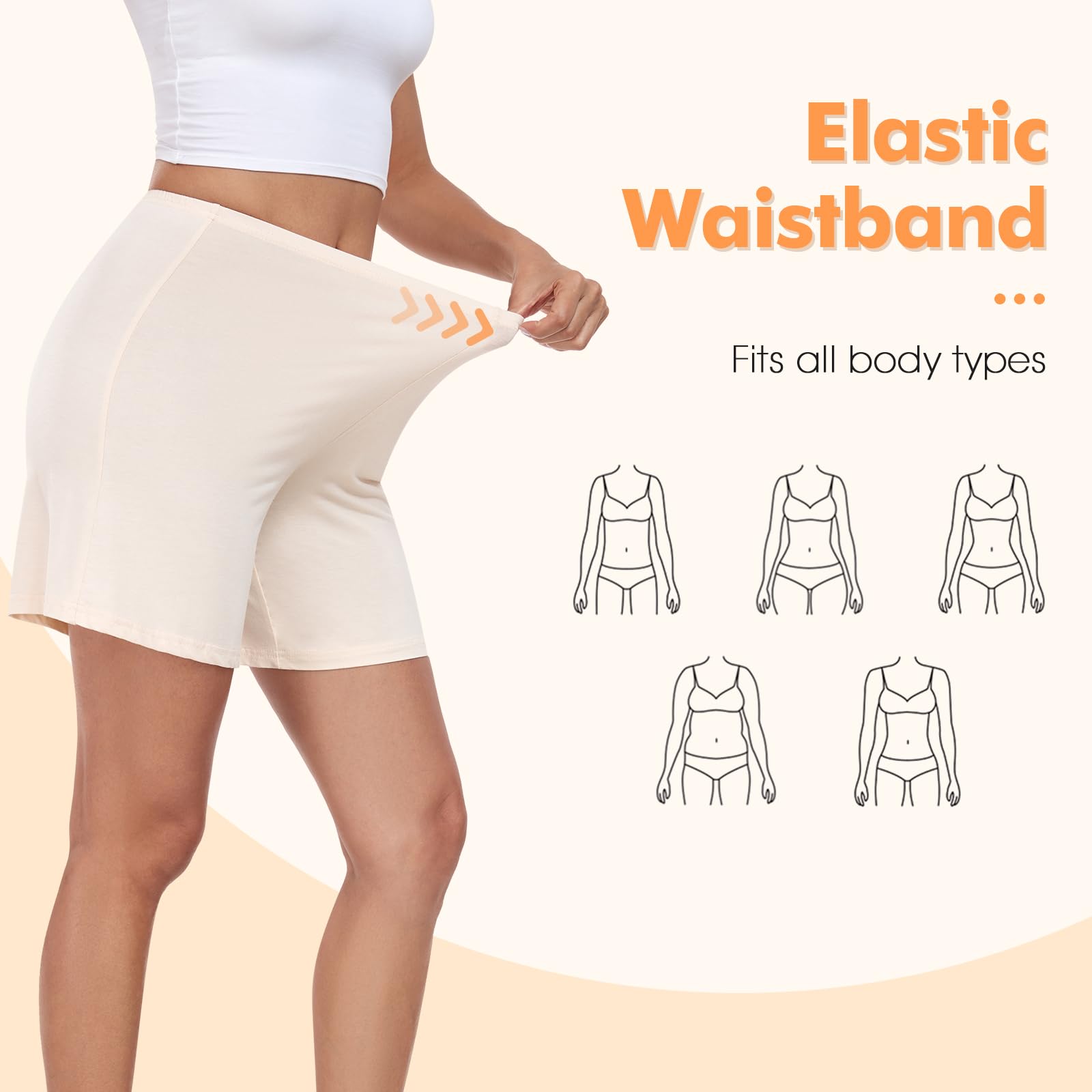 Short bloomers pour femme, jupon à bord plat, short à enfiler