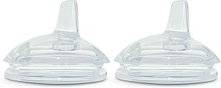 Sippy Spout Nipples for Comotomo Baby Bottle | 2-Count | Soft Spout | Food Grade Silicone | Spill-Proof (Variable Flow)