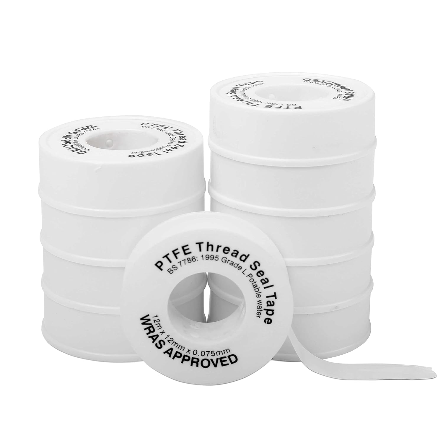 HAUTMEC 10 Rolls Teflon Tape, PTFE Sealant Tape for Plumbers Plumbing