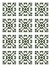 Panorama Stickers Carrelage Adhésif Cuisine Salle de Bain 24 Pièces de 20x20 cm Mosaïque Hydraulique Orientale Vert - Autocollant adhésif en Vinyle pour Carreaux muraux - Sticker Autocollant