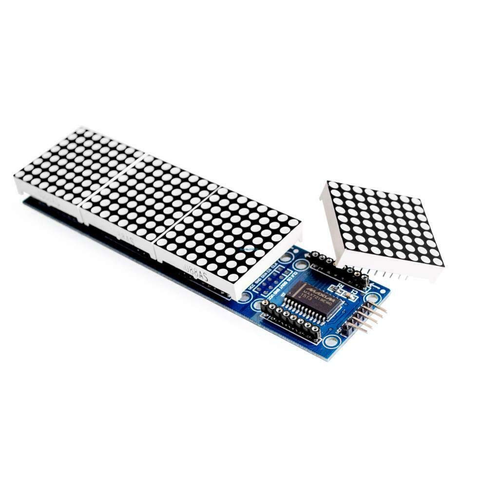 2 Pezzi MAX-7219 Modulo a Matrice di Punti Microcontrollore 4 in Un Display 5P Line Colore Rosso