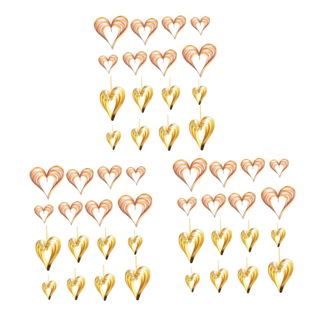 Alipis 24stücke Teiliges Herzförmige Hängedekoration Für Romantische Anlässe Valentinstags Und Hochzeitsdekoration Aufhängen An Wänden Fenstern Oder Bäumen