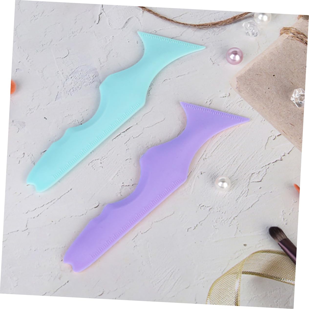 FOMIYES 4 Set Di Stencil Per Eyeliner in Silicone Kit Strumento Per Eyeliner Per Donne Ombretto Sopracciglia Stencil Aiuto Impugnatura Ergonomica Le Tue Abilità Di Trucco 2 Pezzi * 4