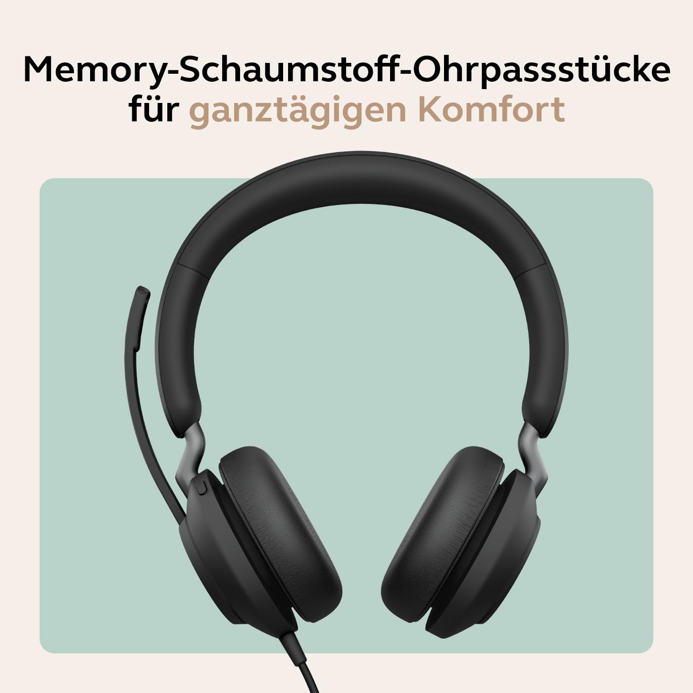 Jabra Evolve2 40 SE Cuffie stereo cablate con cancellazione del rumore, microfono e cavo USB-C/A - Certificazione MS Teams, compatibile con tutte le altre piattaforme - Nero (ricondizionato)