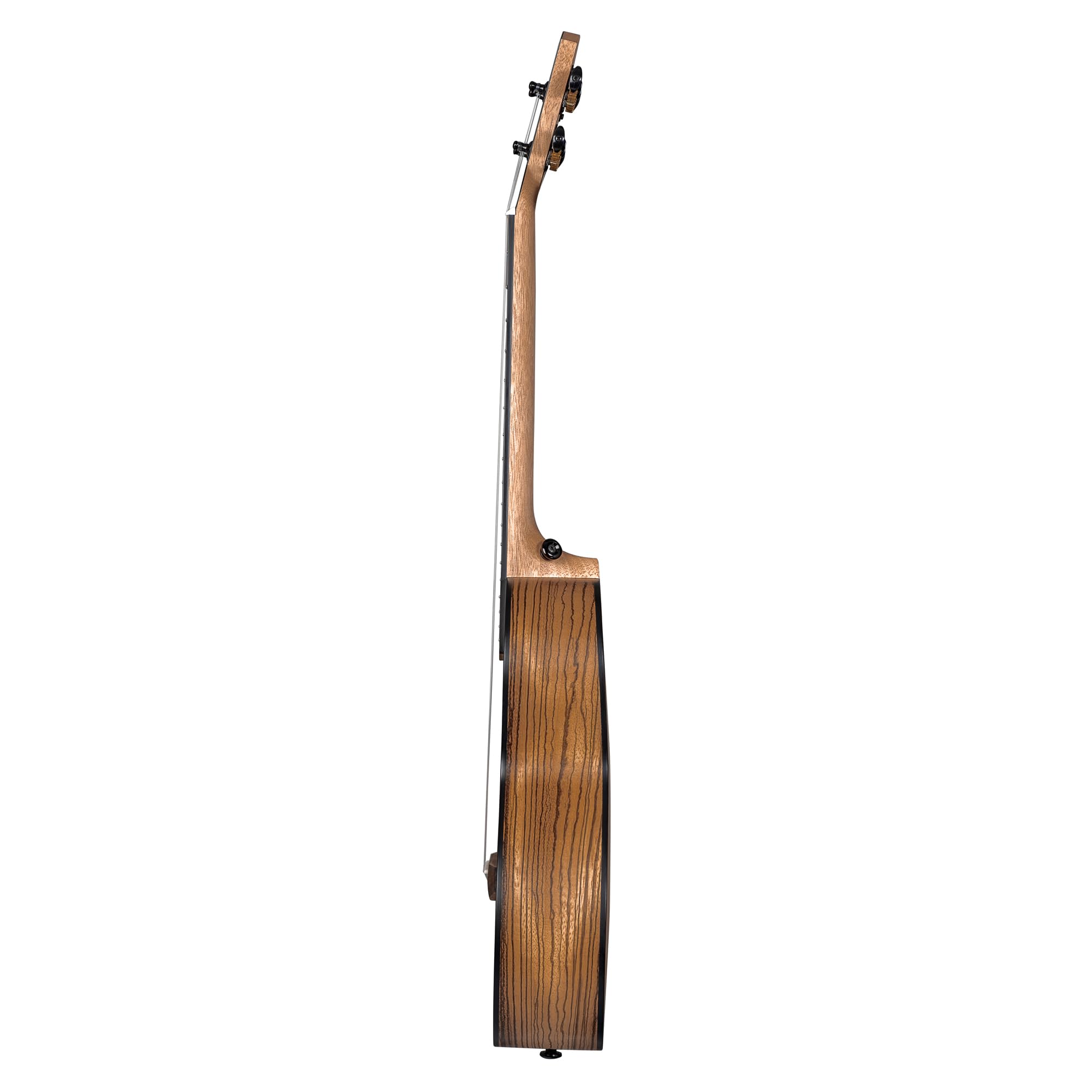 Cascha Ukulele Zebra Wood – Legno zebrato di alta qualità, suono caldo, collo Okoume, tastiera in noce, finitura opaca, corde in carbonio Cascha, con custodia per il trasporto, tenore