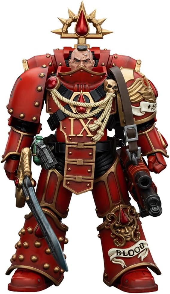 JOYTOY Warhammer The Horus Heresy Blood Angels Raldoron, First Captain of The Blood Angels 1:18 Scale Action Figure Mecha Joy Toy Collection Model 4.96in