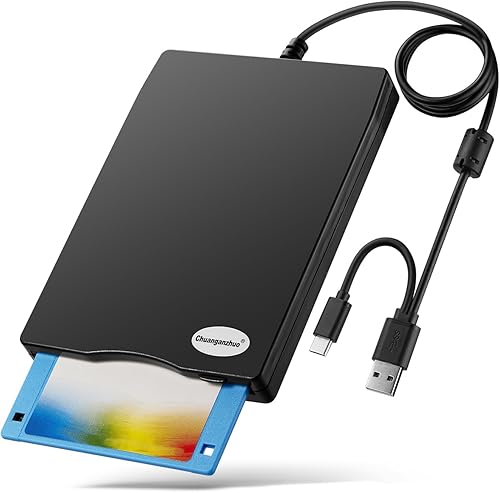 Lector de disquete, unidad de disquete USB externa de 3.5 pulgadas, no compatible con Mac, compatible con Windows 11/10/10 Pro/8/7/2000/XP, color