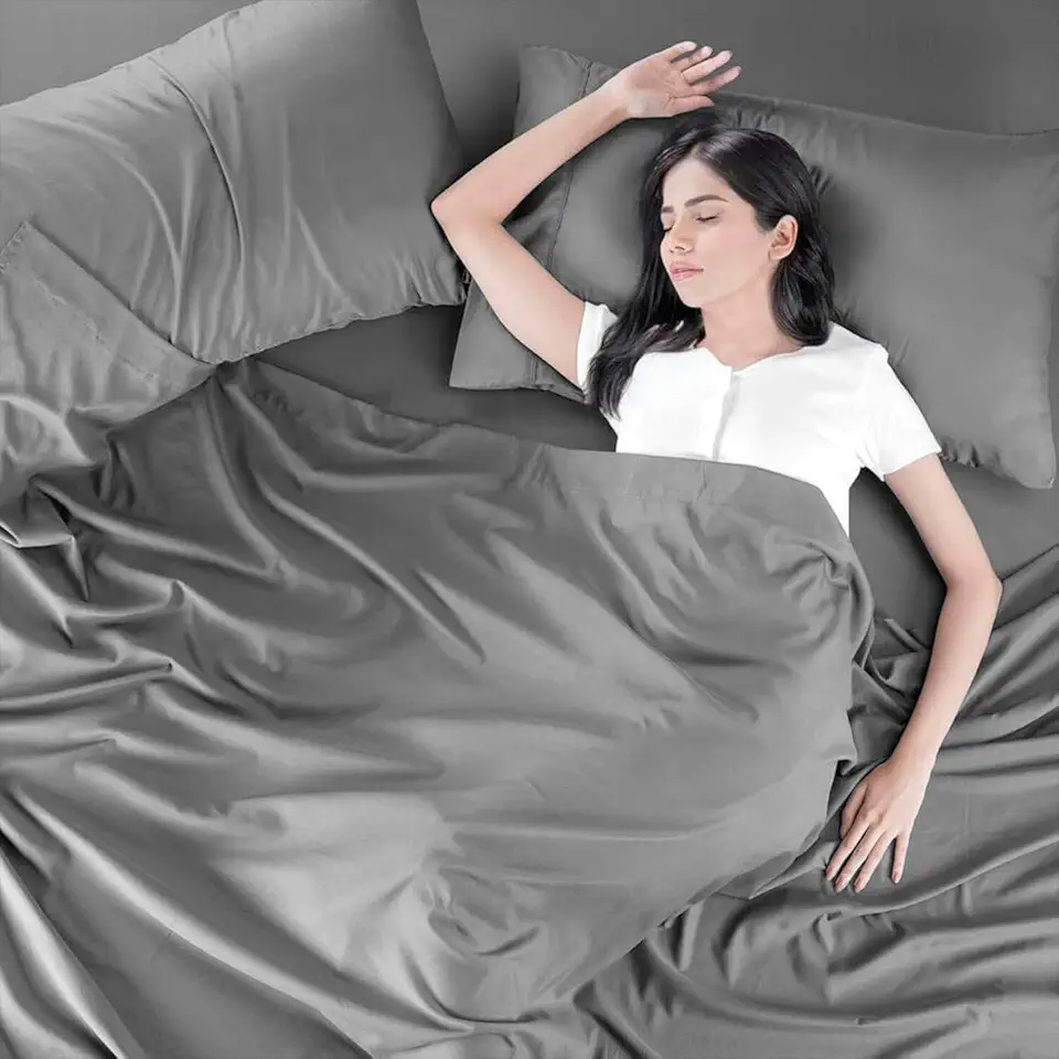 Lençol Avulso com Bainha em Tecido Premium, Percal Flex-LC (Cinza, Solteiro)