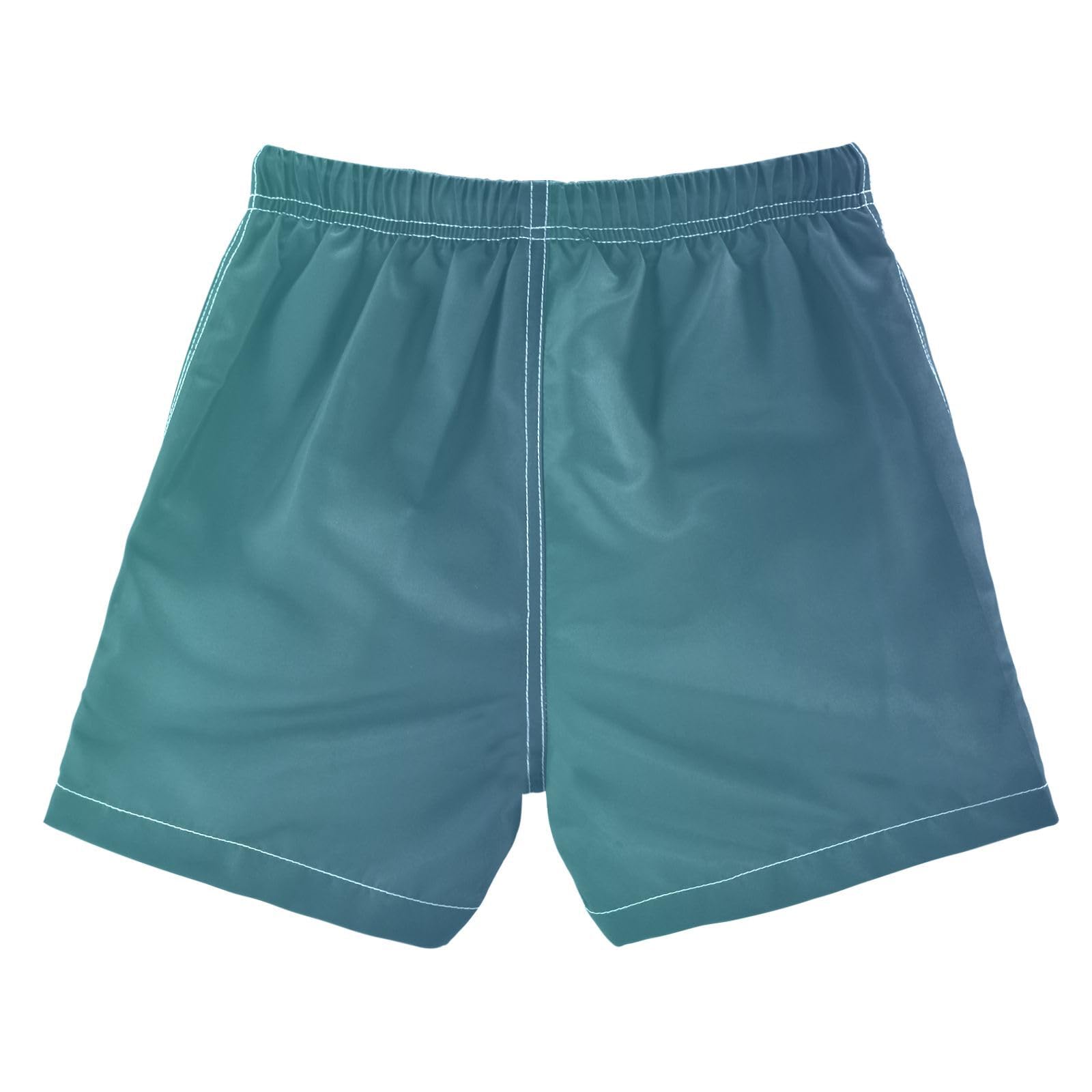 Green Gradient Boy Swimming Trunks Beach Baby Boy Bathing Trunks Kids Swimwears Son's Presents 5T 5Y