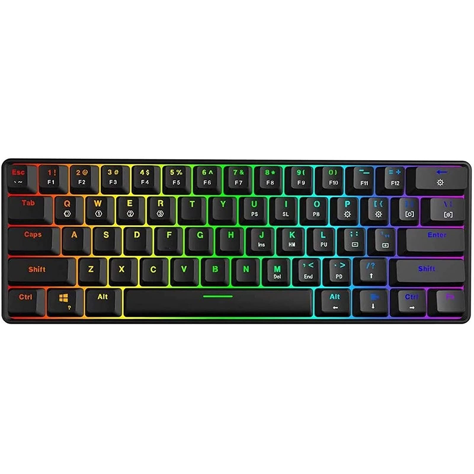 PPQQBB Wireless Gaming Keyboard Mechanical Feeling Backlit Keyboards USB 104 Keycaps Russian Keyboar