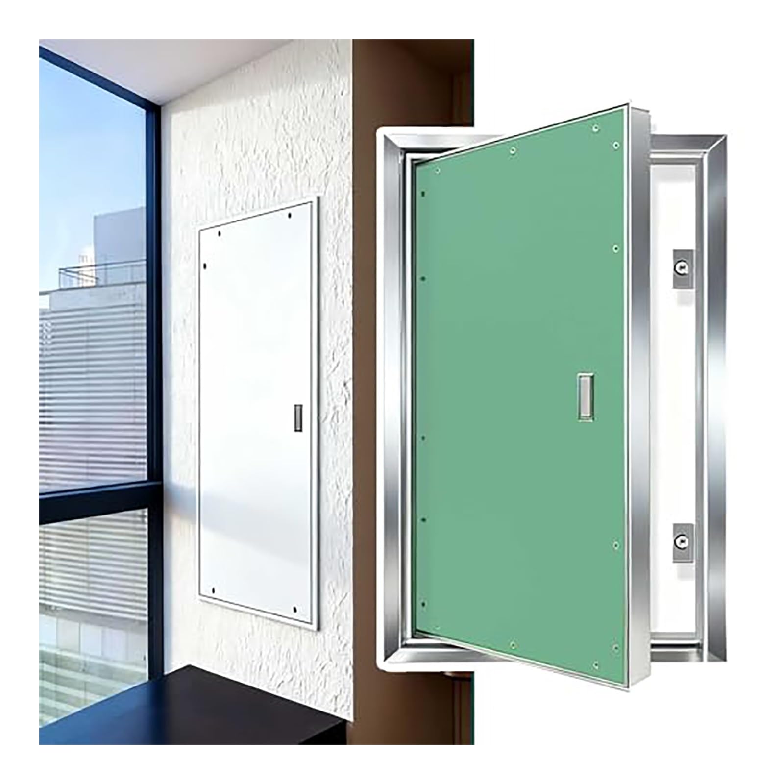 HOFUNTRE Wall Access Panel for Drywall, Hidden Access Door with Secure Lock System, Durable Design, for Wall, Ceiling, Home Office, Garage(600x600mm/24x24in)