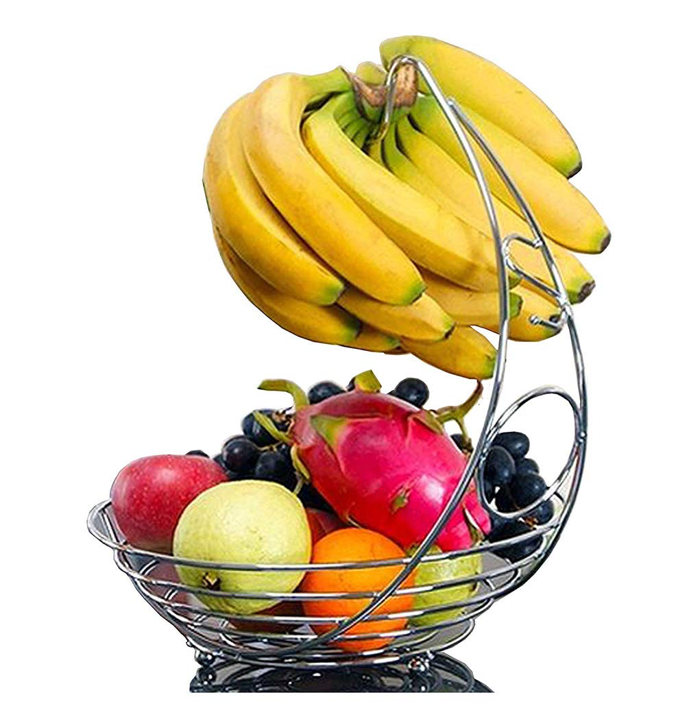 Alzata In Ardesia, 3 Piatti Per Dolci, Snack E Frutta, Centrotavola Con Manico In Metallo Antracite Argento Relaxdays 88865667