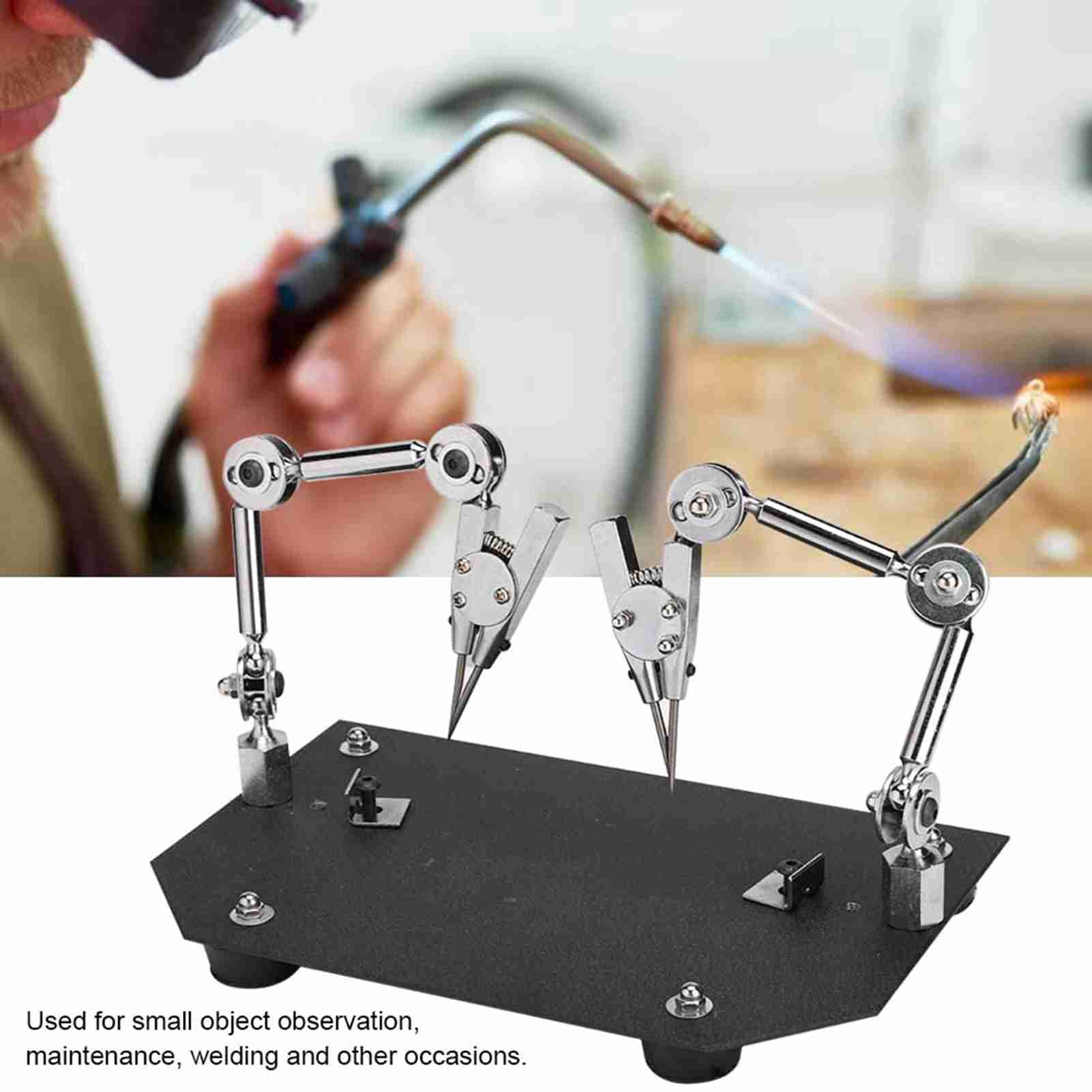 Clips de trabajo de soldadura, accesorio de joyería auxiliar de la mesa de soldadura de acero clamp de soldadura de joyas para reparar soldadura