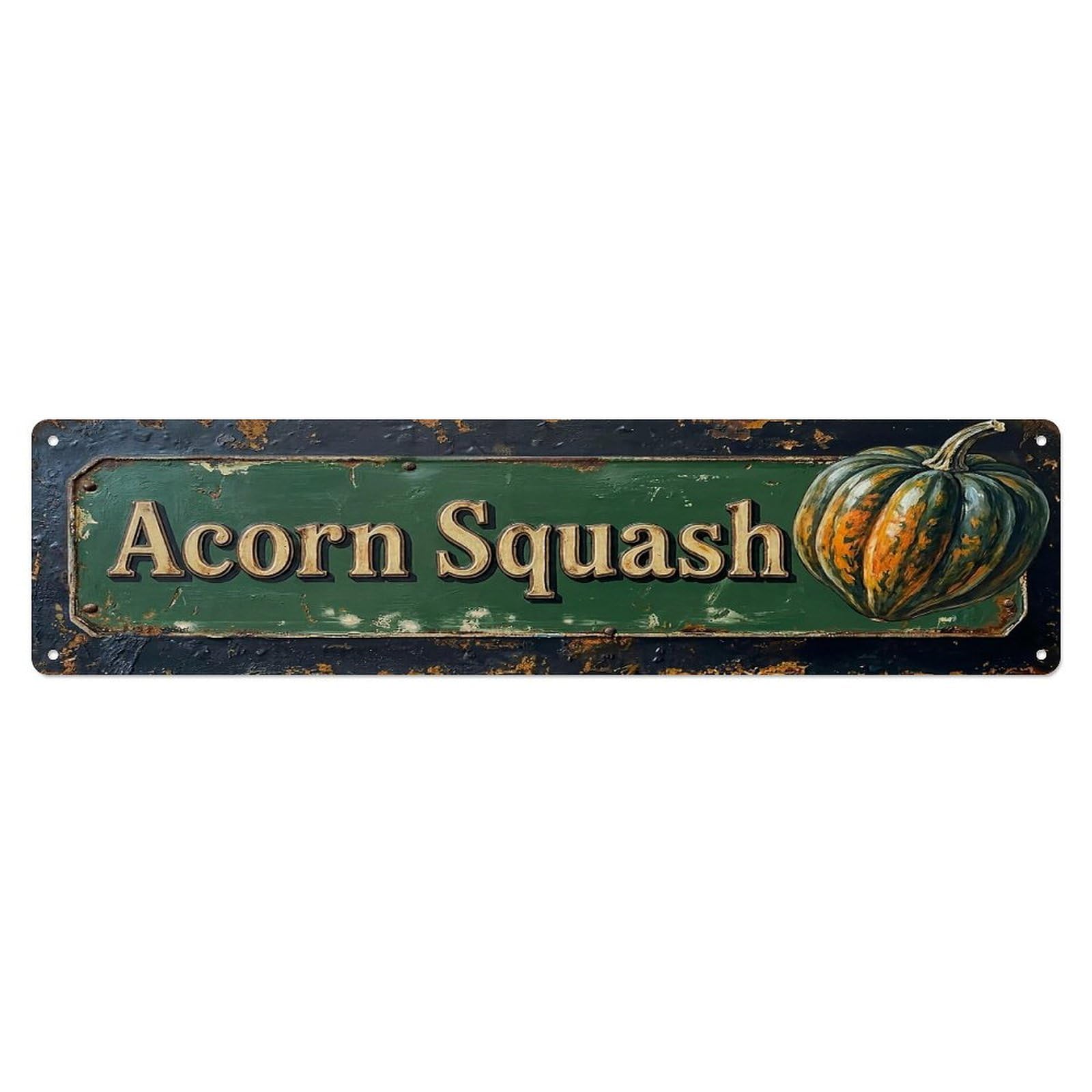 Vintage Acorn Squash Hearty Farmhouse Metal Tin Sign