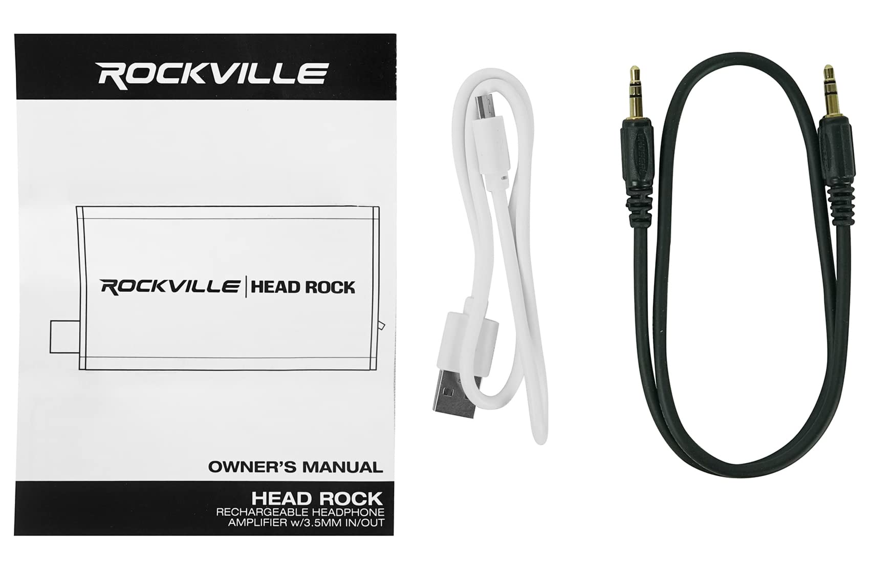 Rockville HeadRock Amplificateur de casque rechargeable à piles Noir