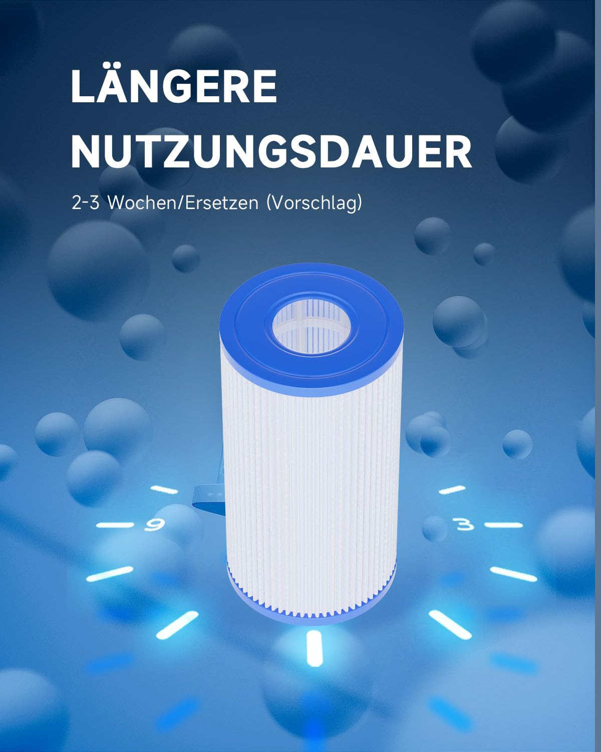 AQUALTRA Pool Filterkartusche Typ A oder C kompatibel mit 29000E/59900E, Easy Set Pool Filter, 203 x 108 MM Oberirdische Pool Filter 4 Stück
