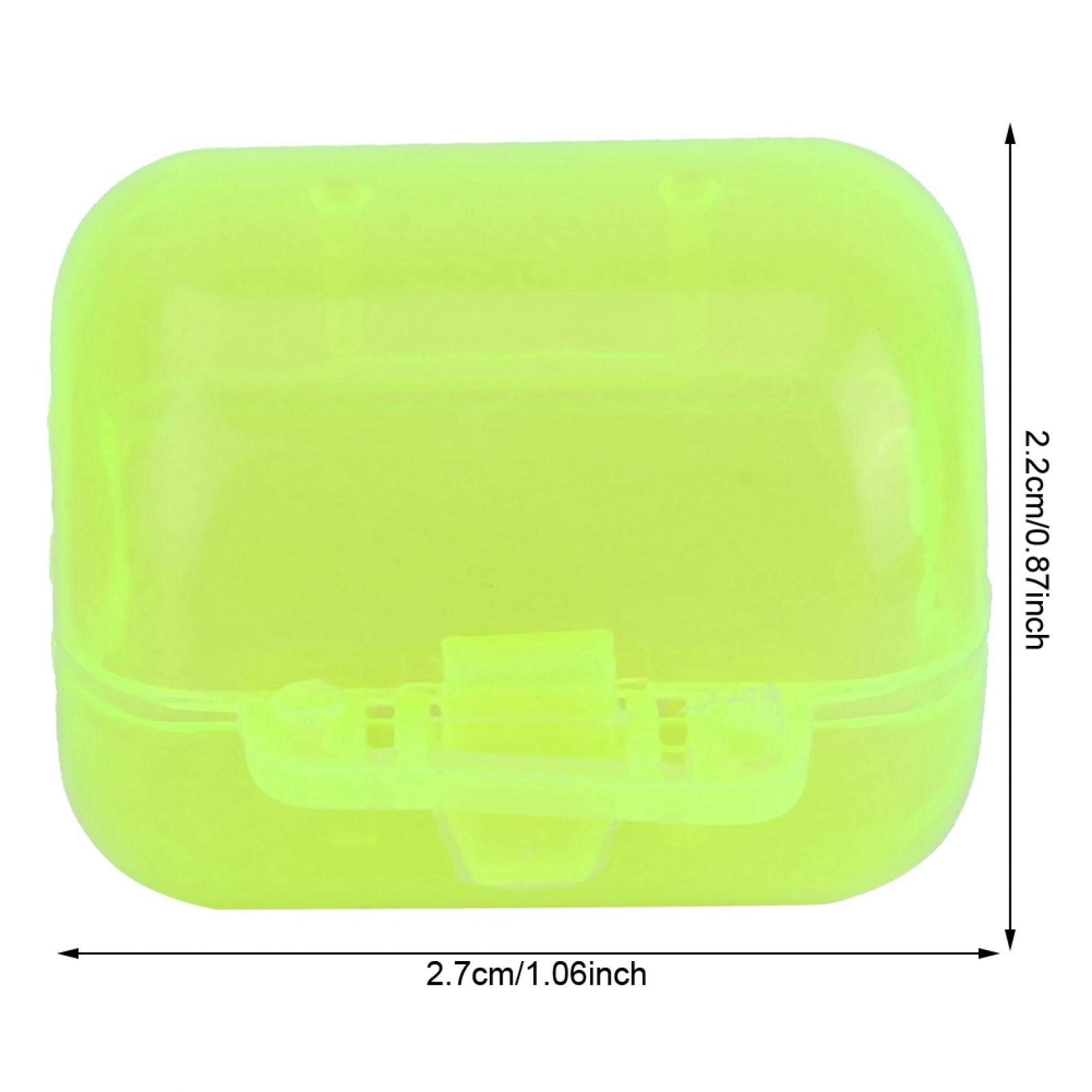 Caja de Anzuelo de Pesca -50 Piezas de plástico Amarillo Fluorescente Calamar señuelo Anzuelo Caja Cubierta Accesorio de Pesca