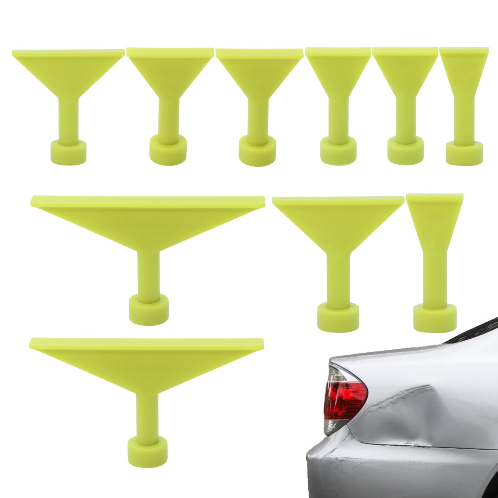 Linguette per ammaccature auto, in nylon, 10 pezzi, con design di riparazione senza cuciture, forte adesione, strumento di ripristino del corpo, per auto