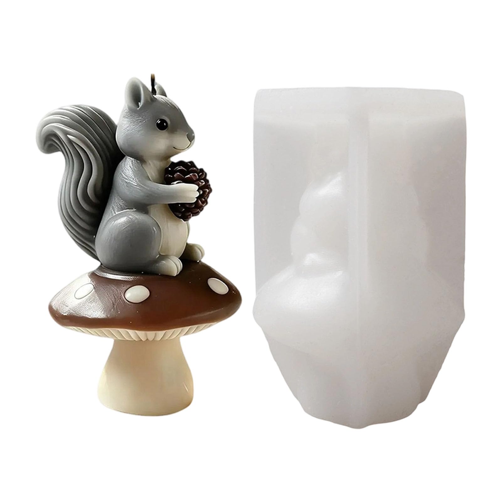 Mekalero Festival Squirrel Sturdy Silicone for Craft and Holiday Decorating Silicone Christmas