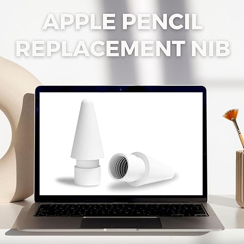 Miniatura 2 de Paquete de 10 puntas para lápices, puntas de repuesto para lápices de 1 y 2 generación, puntas compatibles con iPad Pro, color blanco, NXVX