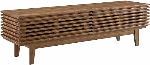 Miniatura 12 de Modway Render - Mueble moderno de mediados de siglo para mesa de bufé o TV de 63 pulgadas, en color roble Roble,Carbón vegetal,Nuez,Blanco de nuez