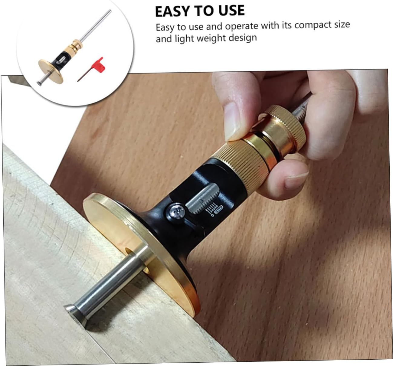 Woodworking Scriber Tool with Fine-tuning Gauge, Parallel Line Drawing Marking Gauge for Carpenters, Classic European Design Hard Alloy Blade Precision Scribing Tool