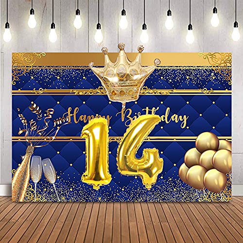 Palloncini a forma di numero 14 in lamina dorata