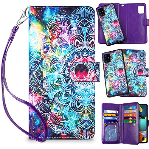 Vofolen for Galaxy A51 Case Wallet Credit Card Holder ID Slot 2-in-1 Detachable Strap Hybrid Protective Slim Hard Shell Magnetic PU Leather Folio Pocket Flip Cover Case for Galaxy A51 Mandala Purple Vofolen for Galaxy A51 Case Wallet Credit Card Holder ID Slot 2-in-1 Detachable Strap Hybrid Protective Slim Hard Shell Magnetic PU Leather Folio Pocket Flip Cover Case for Galaxy A51 Mandala Purple