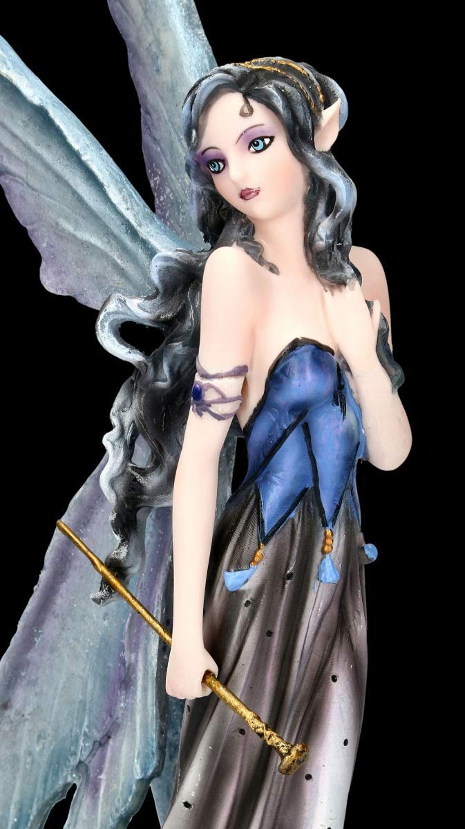 Figuren shop gmbh Elfi Figura Fantasia - Mohammed con Lupi Fata, Fairy, Angelo, Figura-Decorativa, Articolo Decorazione, Statua, Scultura, H 25 CM