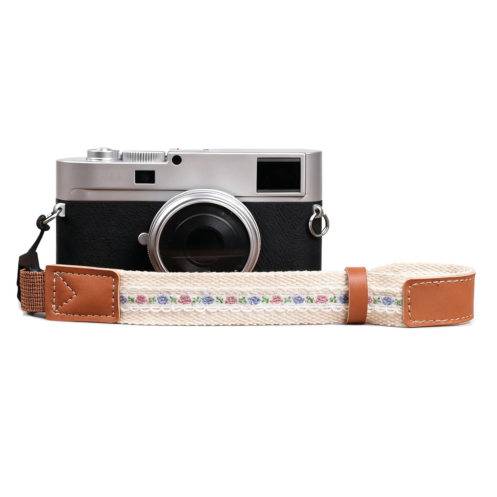 Flyiodfcxv Pink Camera Strap, Cotton Camera Wrist Strap With Leather Adjustable Ring, Soft For Photography, Lightweight