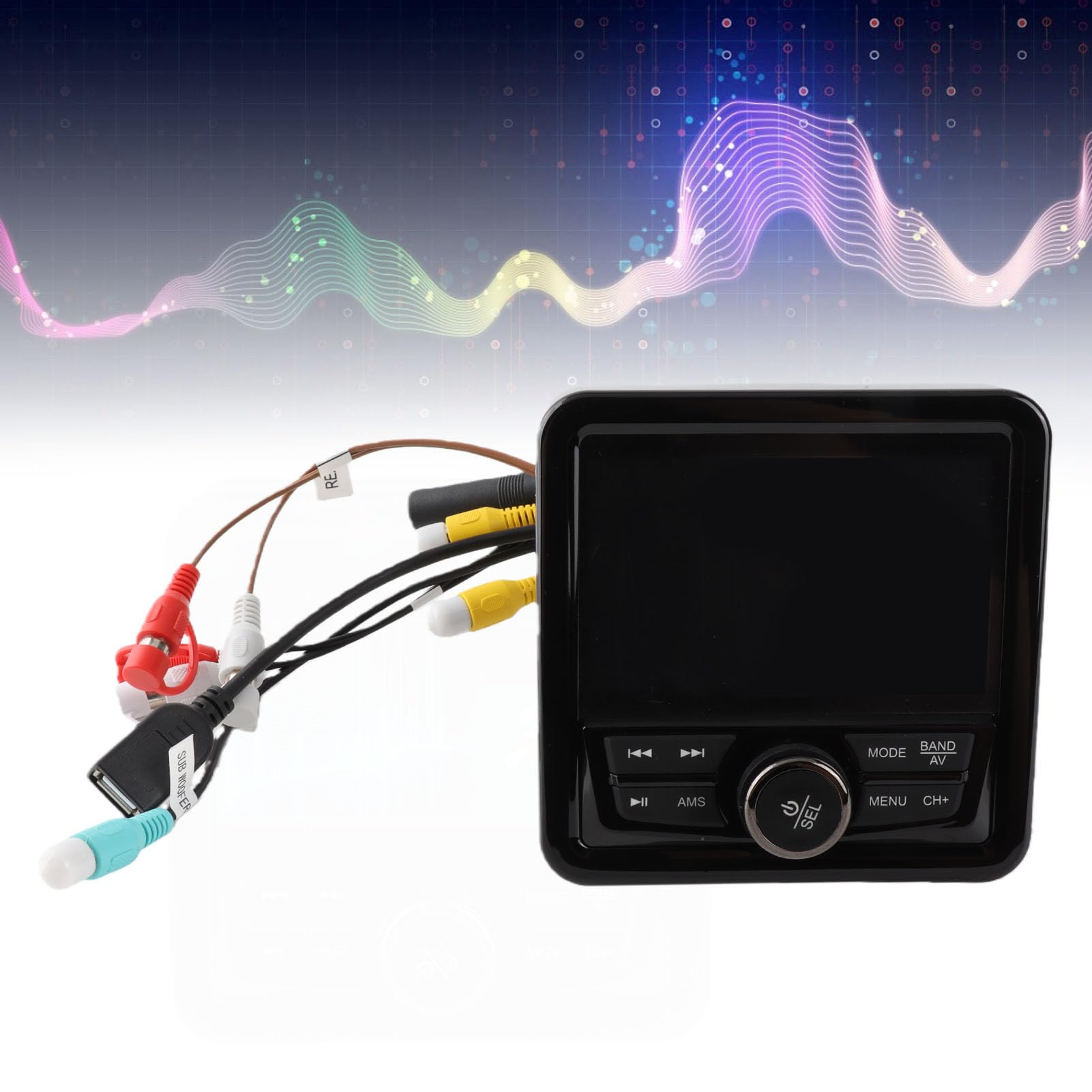 Generic Odbiornik Stereo Marine Gauge 4-calowy Odtwarzacz MP5 Bluetooth do Pływania łódką i Jednostkami Pływającymi Doskonałe Wrażenia Dźwiękowe