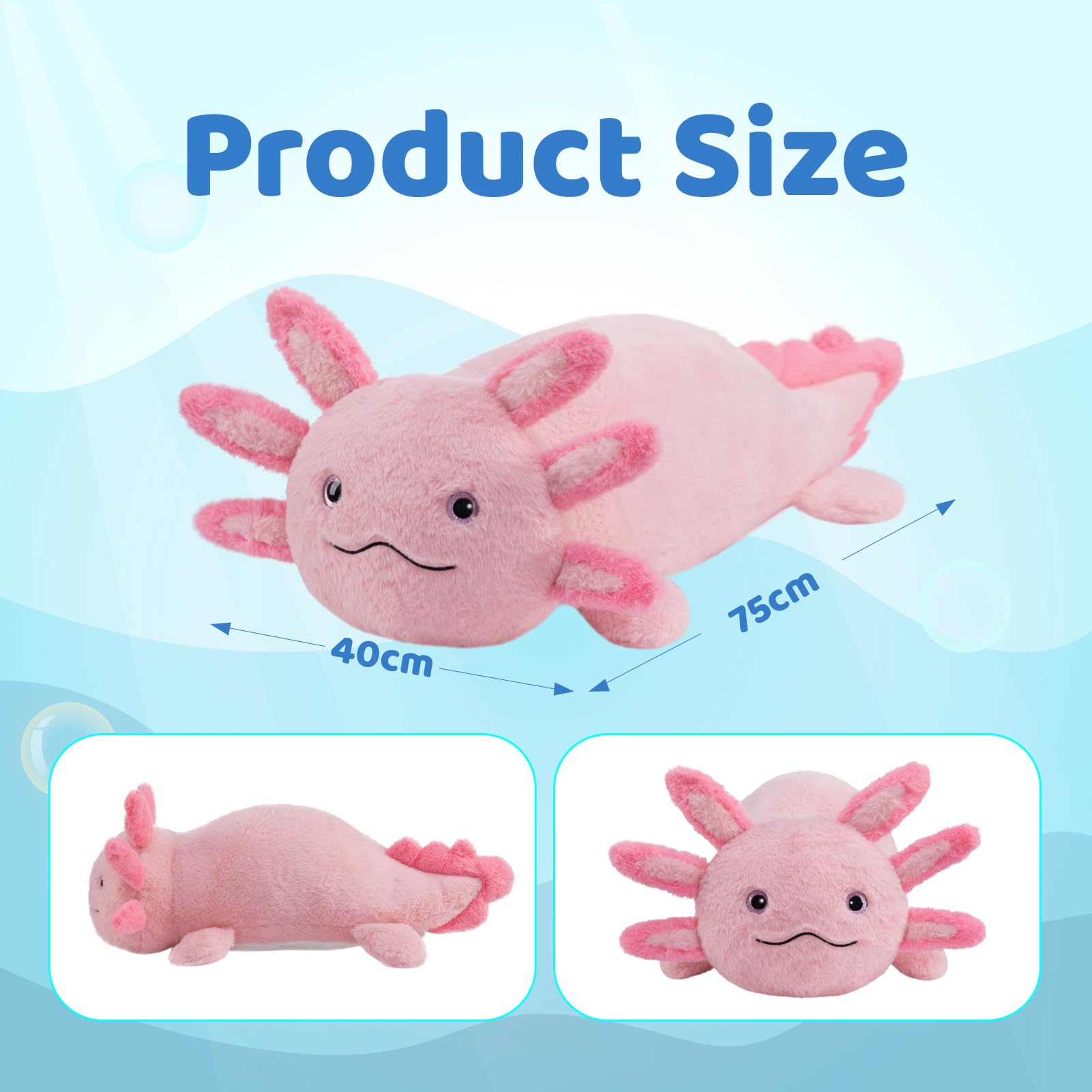 BEJOY Axolotl peluche grande peluche gigante peluche da coccolare