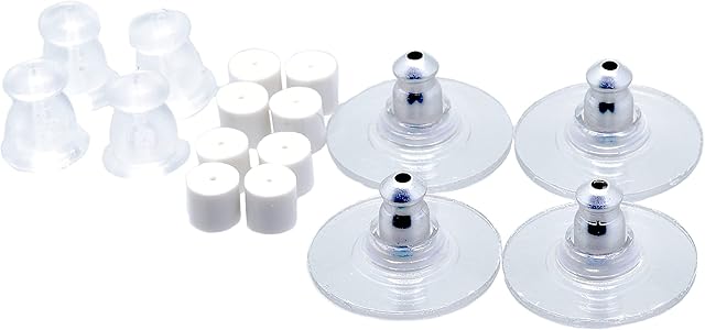 pewterhooter® Offers a Set of 10 Pairs of Earring Backs Designed for Men and Women. These Earring Backs are Soft, Comfortable, and Secure, ensuring That Your Earrings Stay in Place All Day Long