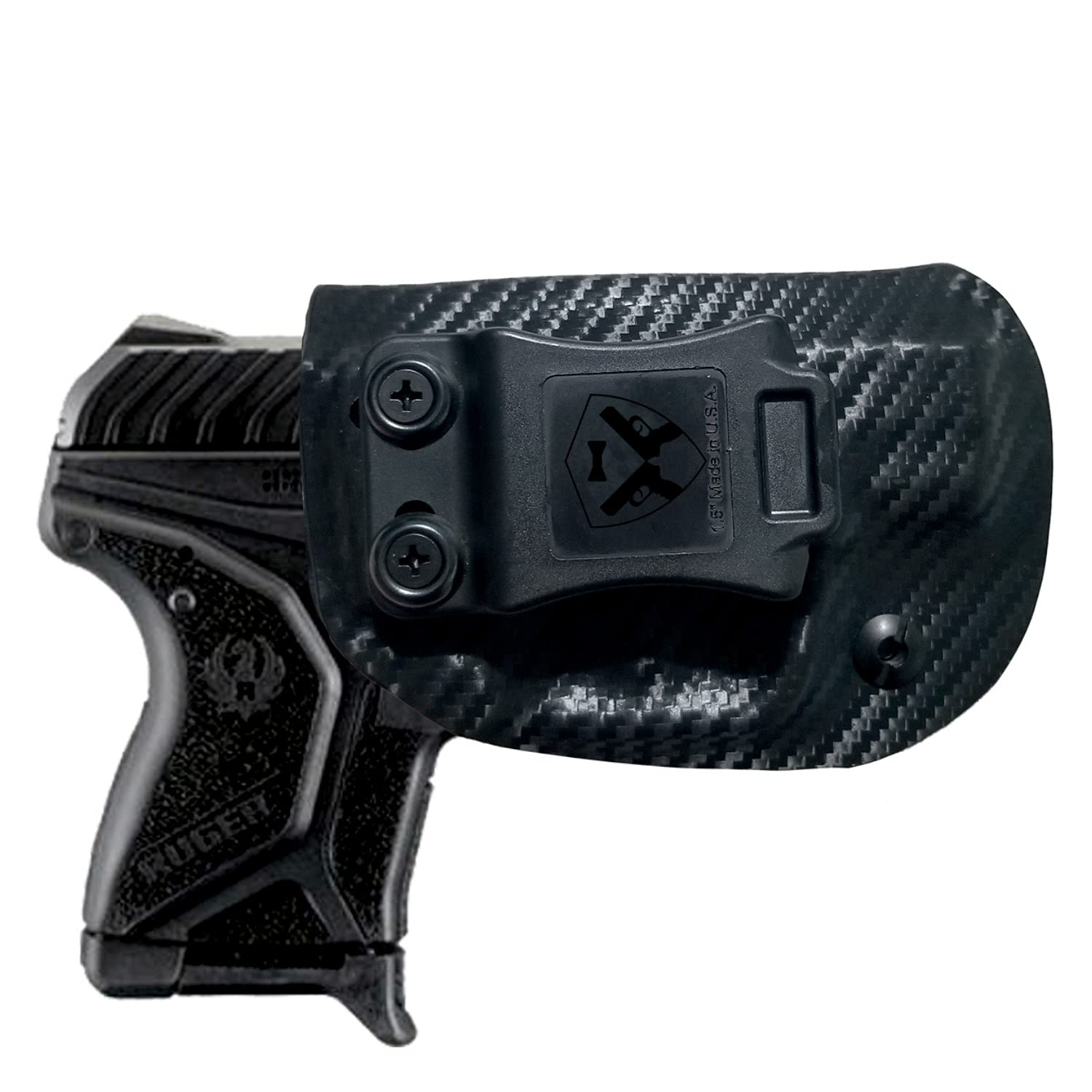 IWB KYDEX Holster: fits Ruger LCP II (2) (Carbon Fiber Black - Right Handft Hand)