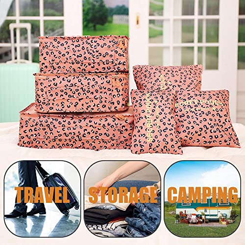 Image of Rojeam 6 Set Packing Cubes Multi-Functional Travel Storage Bags Clothing Sorting Packages