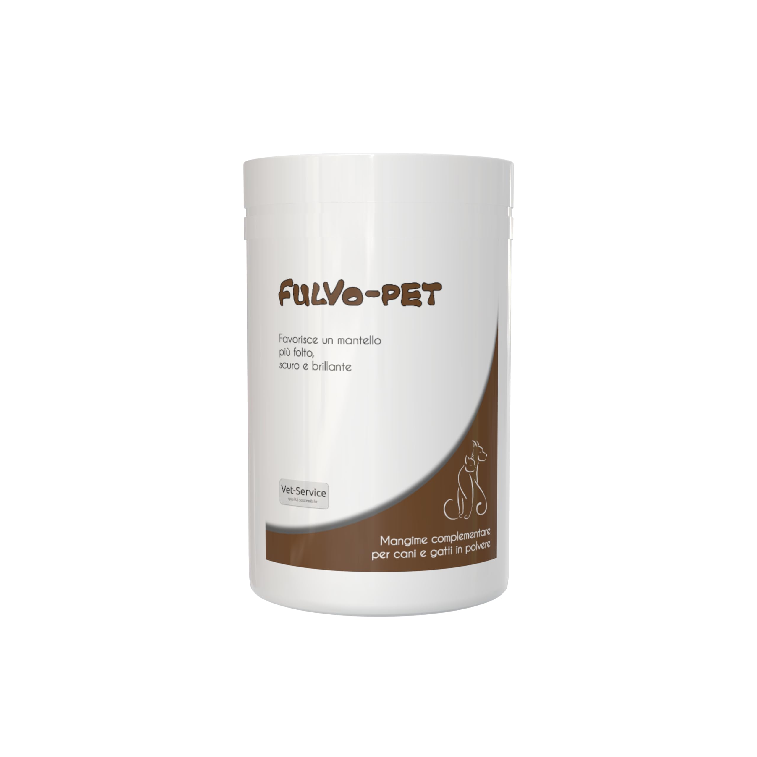 Fulvo-Pet | 500 grammi | Integratore per gatti in polvere | Aumenta la Colorazione Fulva e la Ricrescita Abbondante del Pelo, con Alga Bruna (Ascophillum nodosum), Betacarotene e Biotina