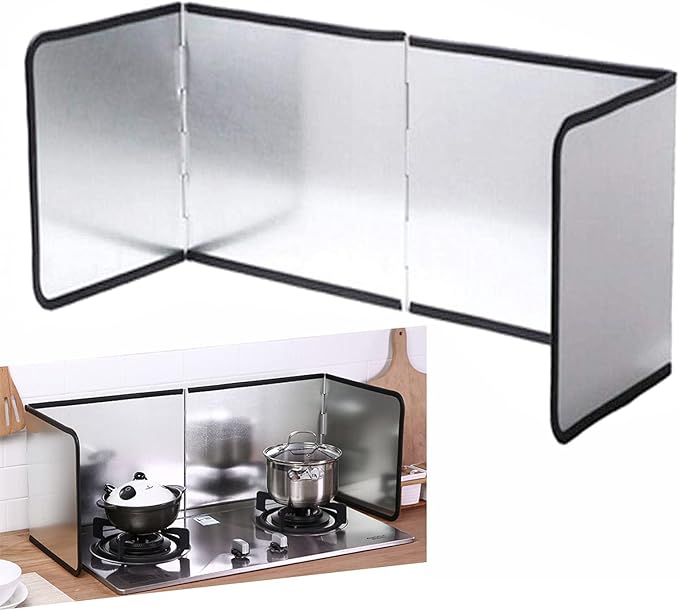 Height 40CM Stove Splatter Guard for Cooking Kitchen Anti Splatter Shield Guard Portable Folding