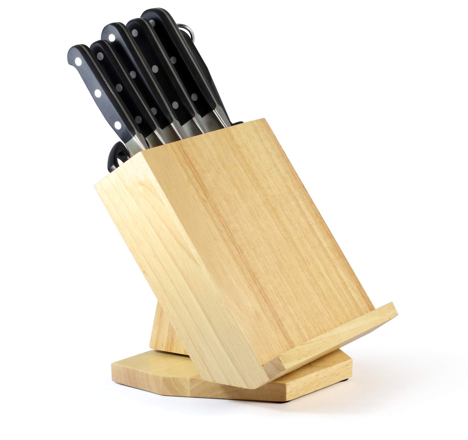 CS Kochsysteme Messerblock 056940 Schneidwaren, Edelstahl, 8-teilig, schwarz, 38 x 28,3 x 39,4 cm