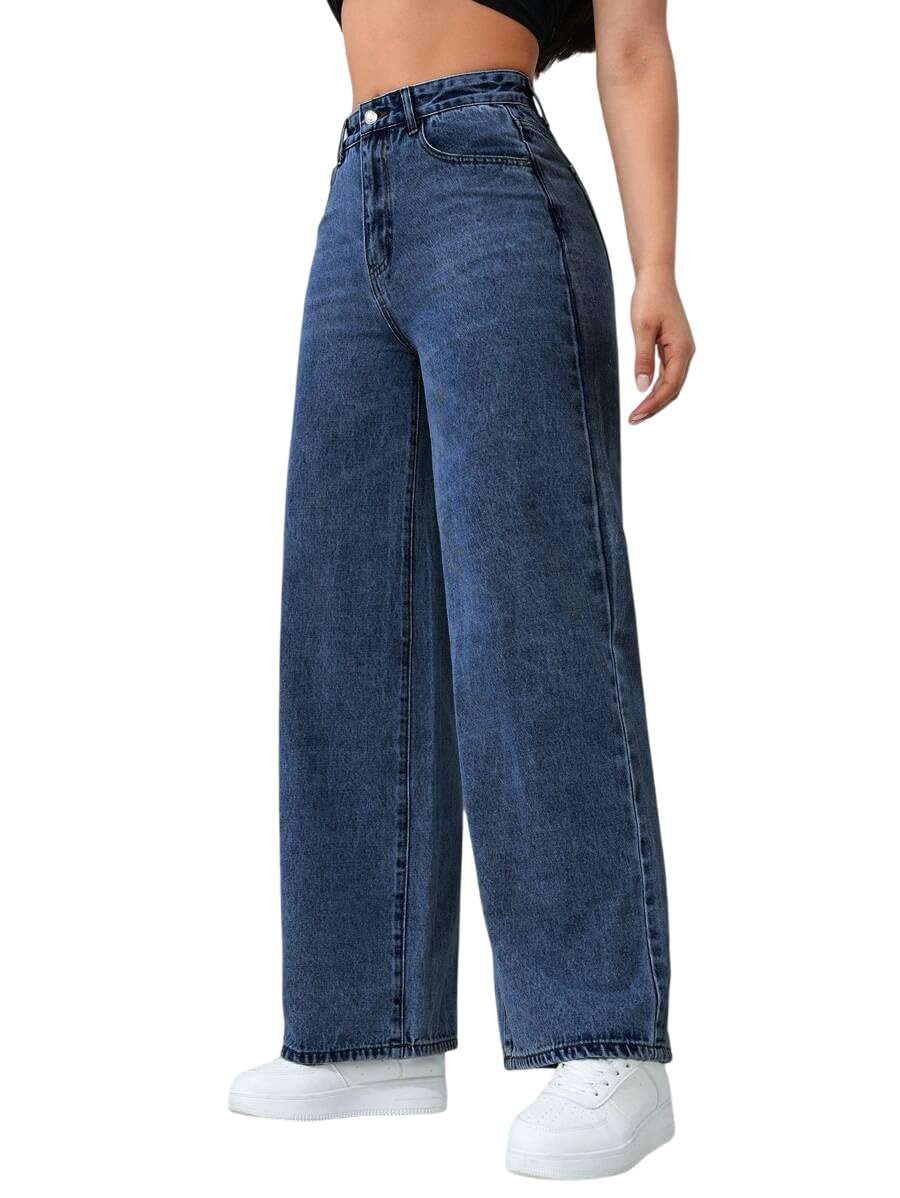 TAGAS Women's High Waisted Wide Leg Jeans – Baggy Denim Pants, Loose Fit Casual Straight Leg Pant for Girls & Womens