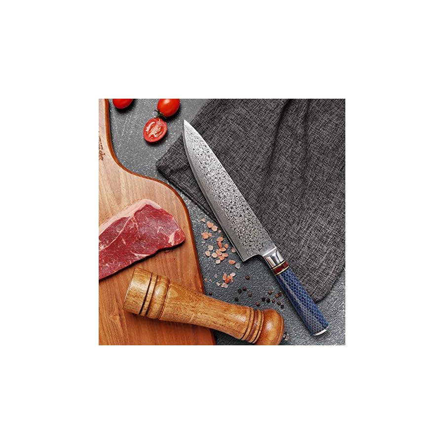 Chef-Knife-8-Inch-Damascus-Chefs-Knife-Japanese-VG10-Kitchen-Knife-Sharpest-67-Layer-High-Carbon-Stainless-Steel-knife-Cooking-Knife-Meat-Cutting-Gyuto-Chef-Knife-with-Sheathtype-1 Chef Knife 8 Inch Damascus Chefs Knife Japanese VG10 Kitchen Knife Sharpest 67-Layer High Carbon Stainless Steel knife Cooking Knife, Meat Cutting Gyuto Chef Knife with Sheath(type 1)