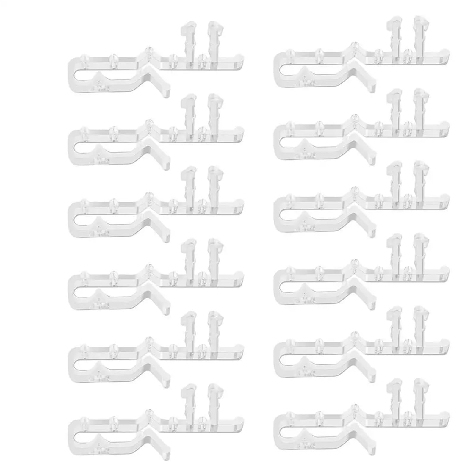 12 Pcs Blind Clips Transparent Valance Holders Sturdy Brackets Curtain For Drapes Accessories Fits Most Blinds For Door