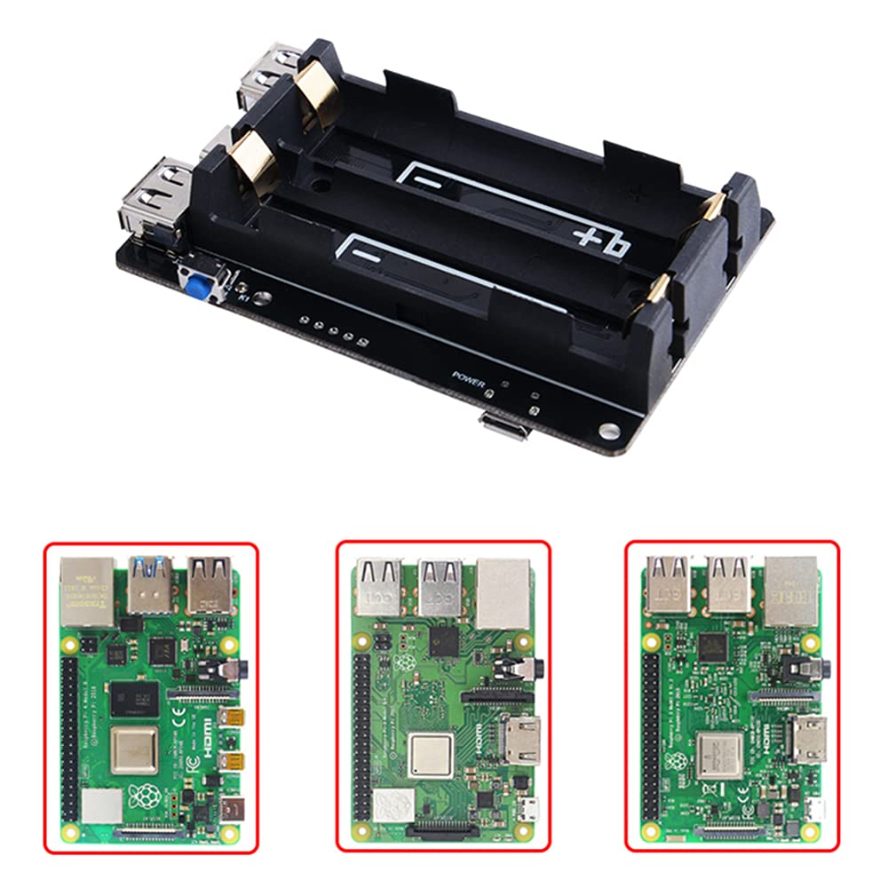 1 zestaw 5 V UPS z zasilaczem RTC 18650 ładowarka do baterii wskaźnik LED ładowania dla Raspberry Pi 4B/3B+/3B