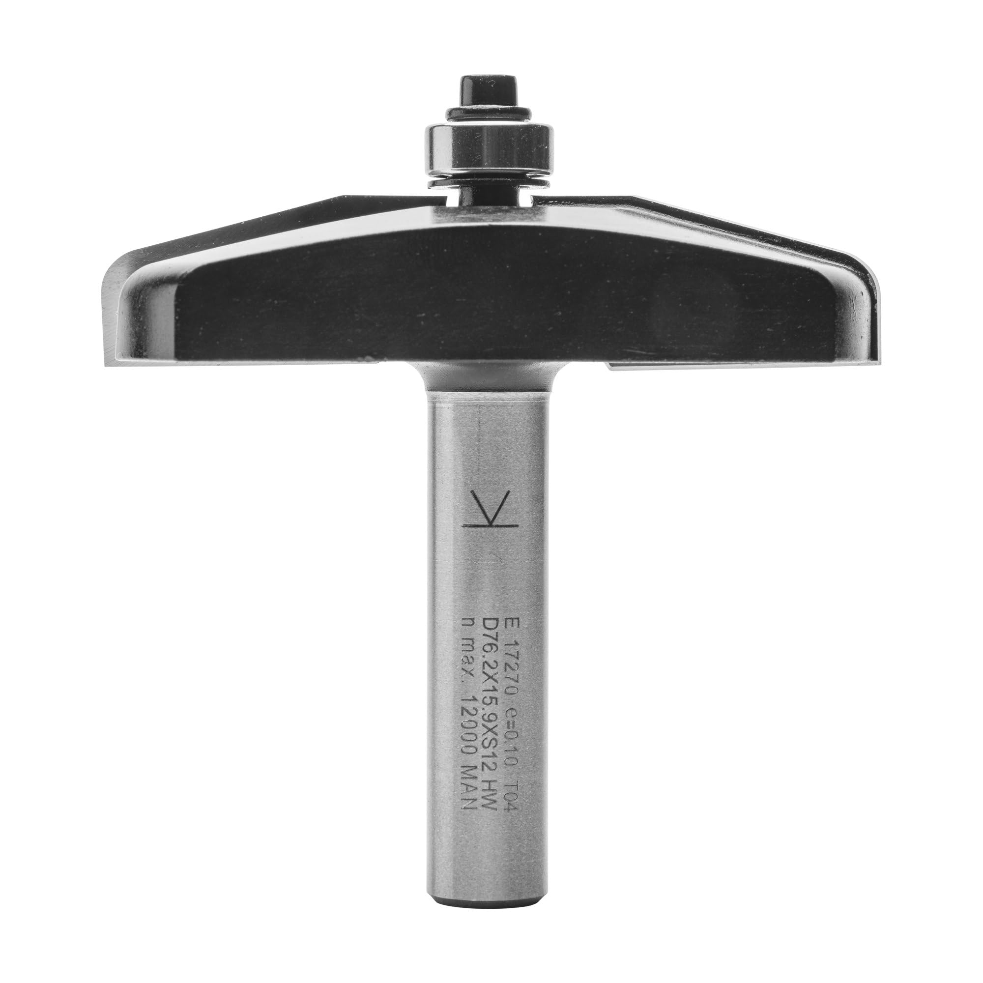 ENT 17270 Fresa a disco carburo, Gambo (S) 12 mm, diametro (D) 76,2 mm, NL 15,9 mm, T 31,7 mm, SL 50 mm, inclinazione di 15° con cuscinetto a sfere