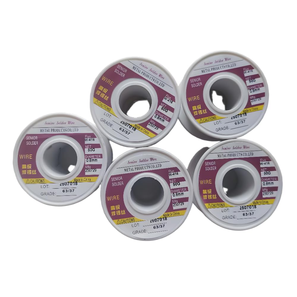Sn63Pb37 drut lutowniczy 0,8 mm z rdzeniem kalafonii do naprawy elektronicznych komponentów lutowniczych i DIY (250 g)