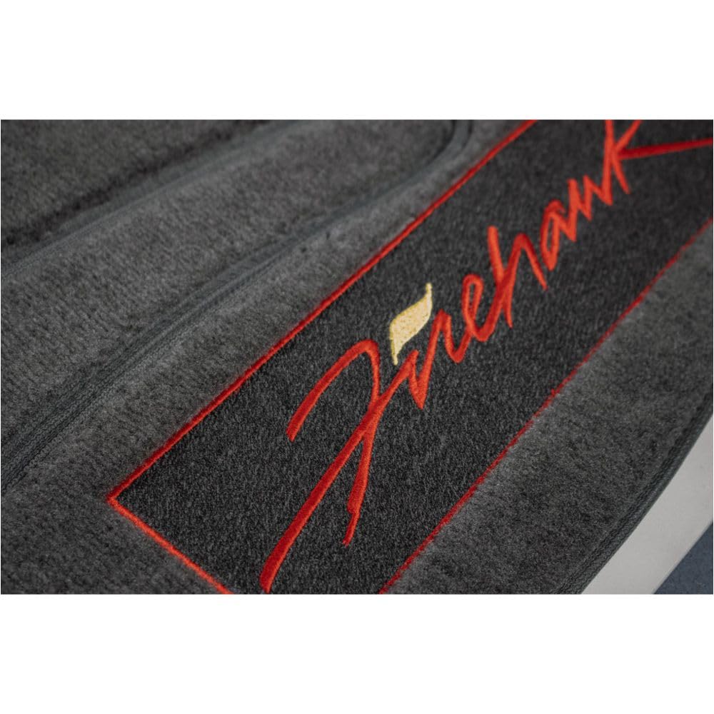 TIUBIDBA Firehawk Ebony Front Carpet Floor Mats Pair Left Right for Pontiac for Firebird 2000-2002 2pc 44000-FIREHAWK — view 2