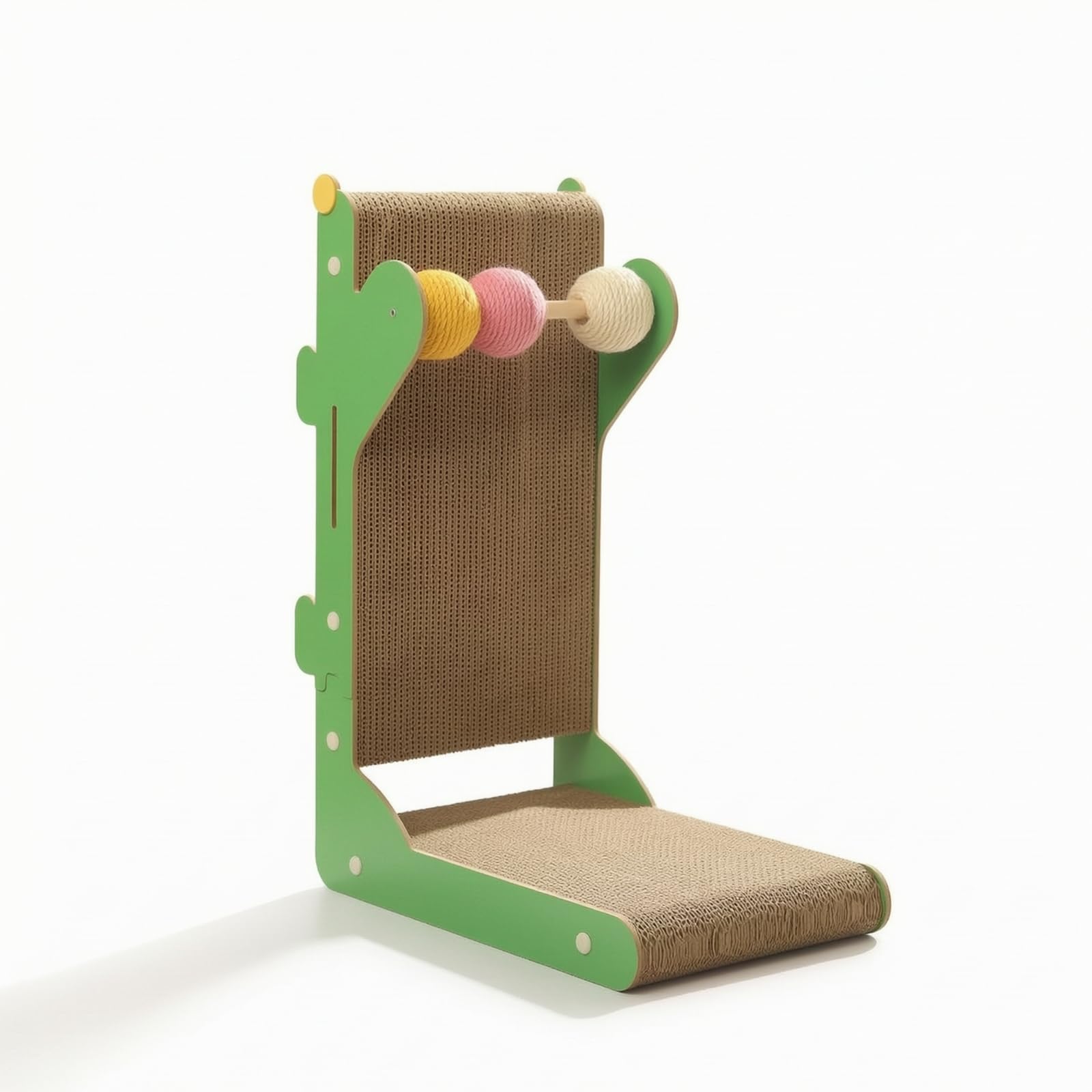 Tiragraffi per Gatti Tavola Ricambio Cartone Ondulato Pannello Sostitutivo Testurizzato Durevole per Grattare E Allungarsi Facile da Inserire Adatto per Casa Appartamento, Cactus L-shape