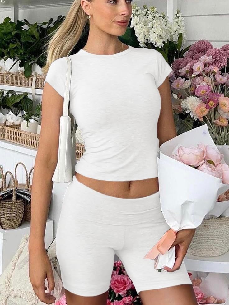 Image of Nimsruc Two Piece Lounge Sets For Women short sets