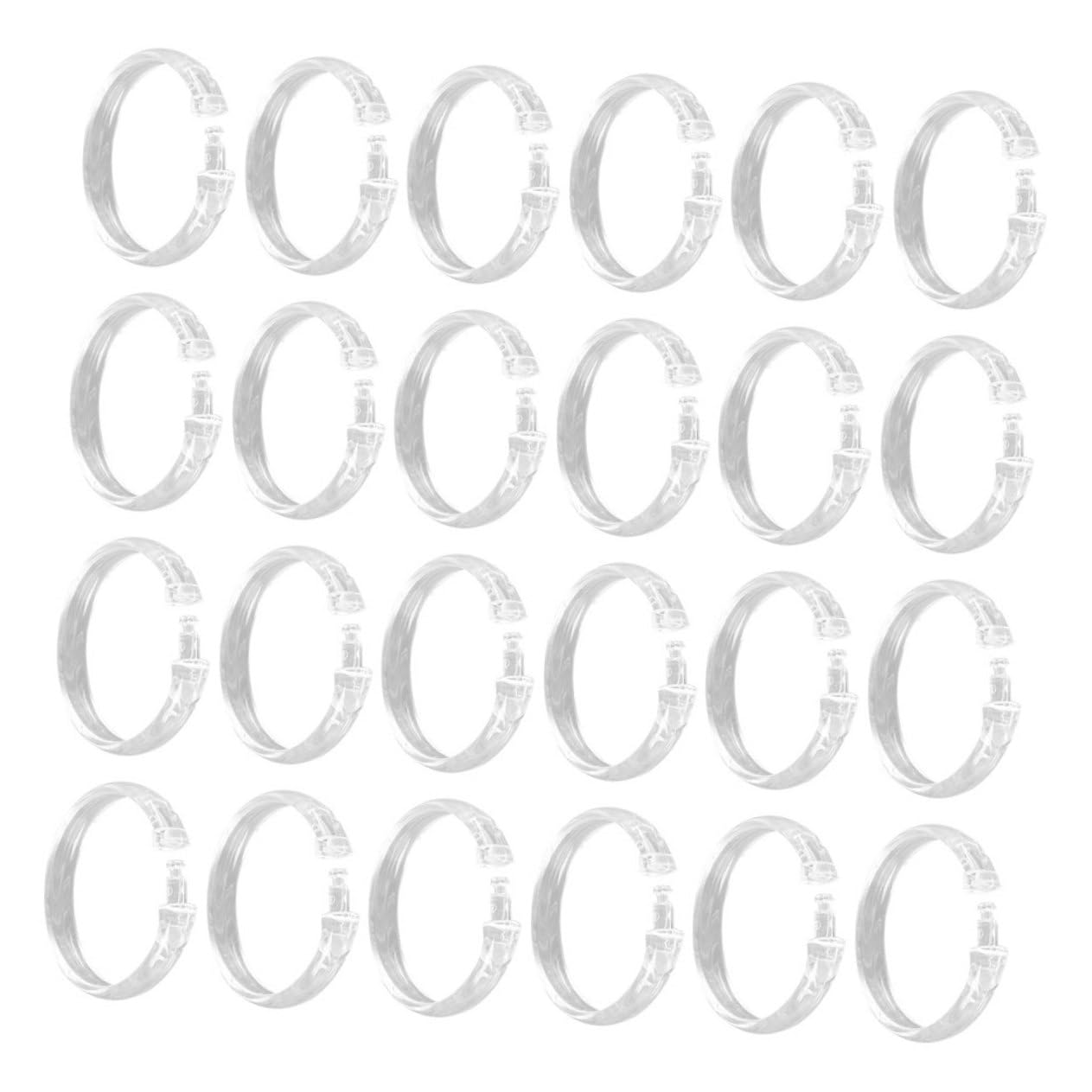 60 pezzi Ganci per Tende Doccia Trasparenti in Plastica O-shaped Anelli Scorrevoli per Barre Bagno Finestre Resistenti e Facili da Installare