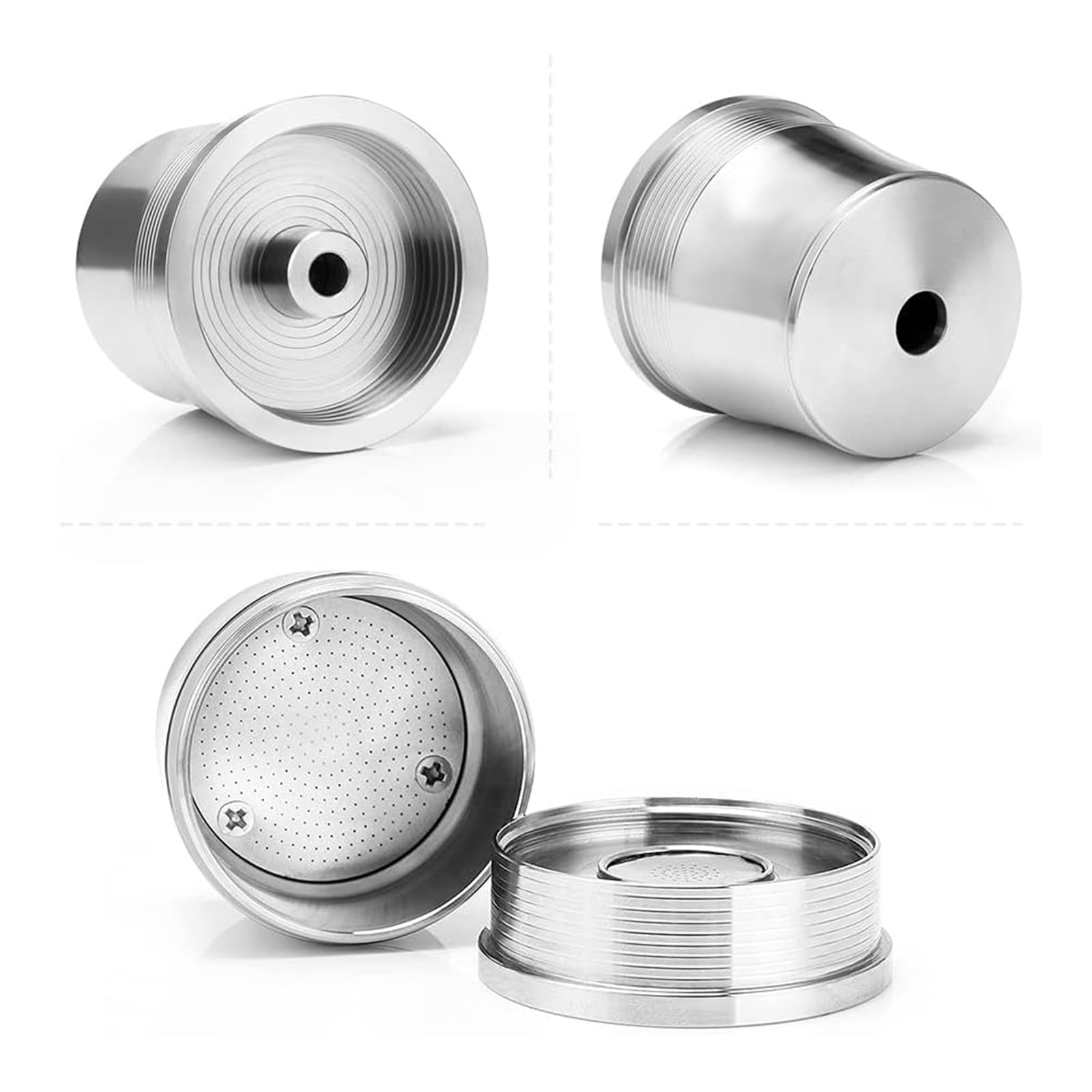 Capsula riutilizzabile in acciaio inox per I-LLY, cialda filtro caffè ricaricabile compatibile con macchina da caffè i-lly X9 X 8 X7.1 Y5 Y1.1 (capsule+tamper+riempimento polvere)